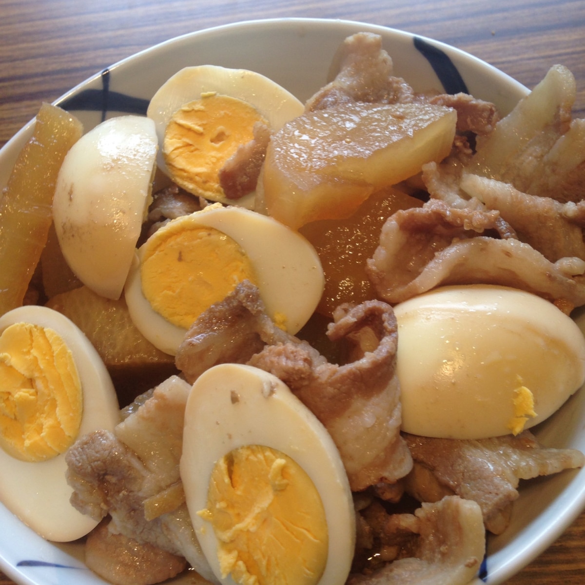 大根と豚バラのゆで卵を入り煮物 レシピ 作り方 By デミ 楽天レシピ